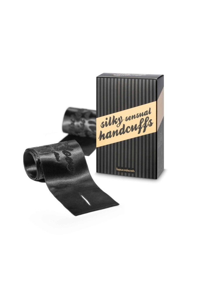 Silky sensual handcuffs - Black