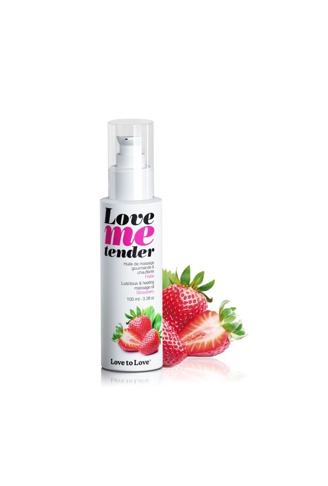 Love me tender - Huile de massage - Fraise - 100 ml