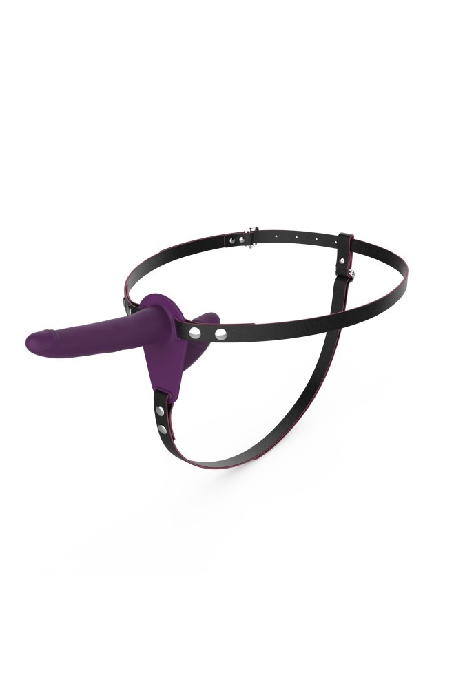 Dildo vibrant avec harnais - Violet
