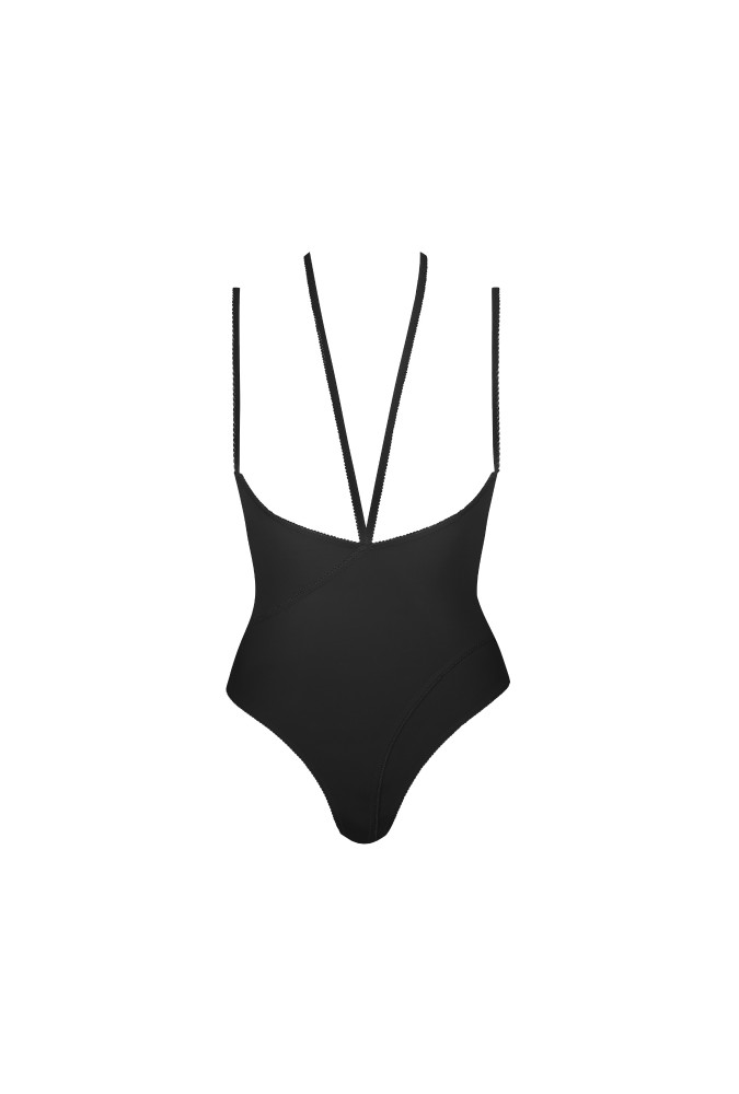 Body string seins nus - Le Petit Secret - Noir
