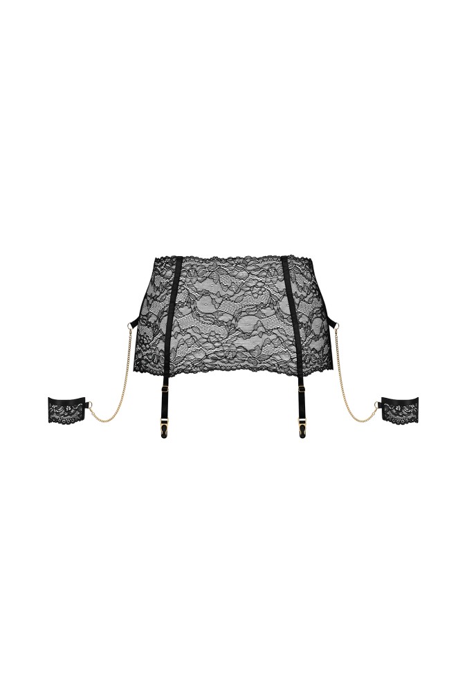 Porte-jarretelles avec menottes - Le Petit Secret Dentelle - Noir
