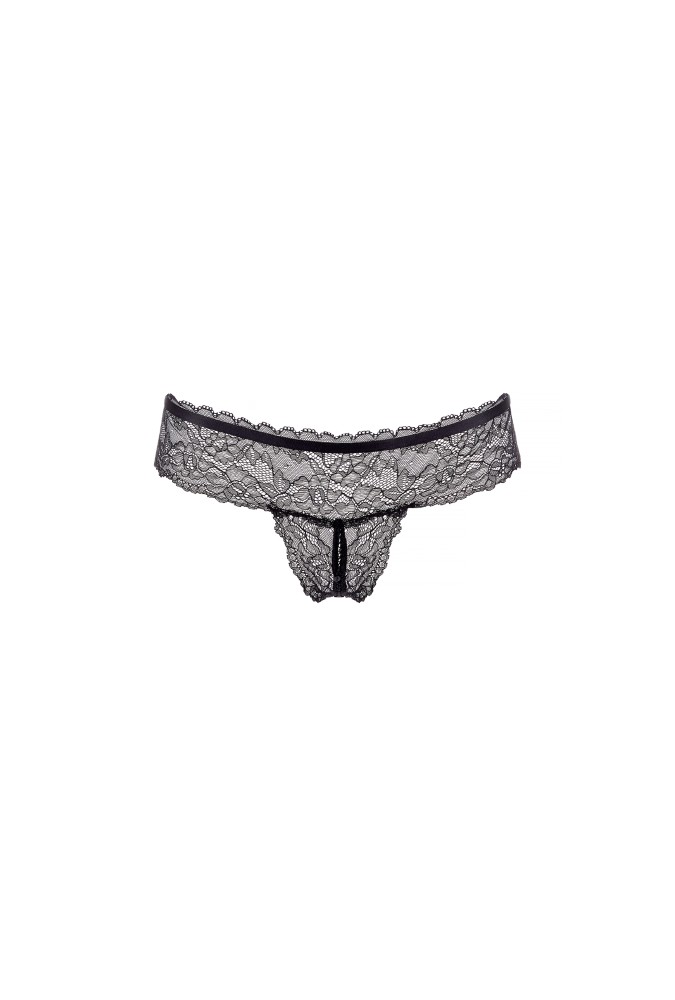 Openable tanga - Le Petit Secret Dentelle - Black