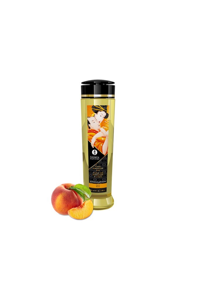 Huile de Massage Erotique - Pêche