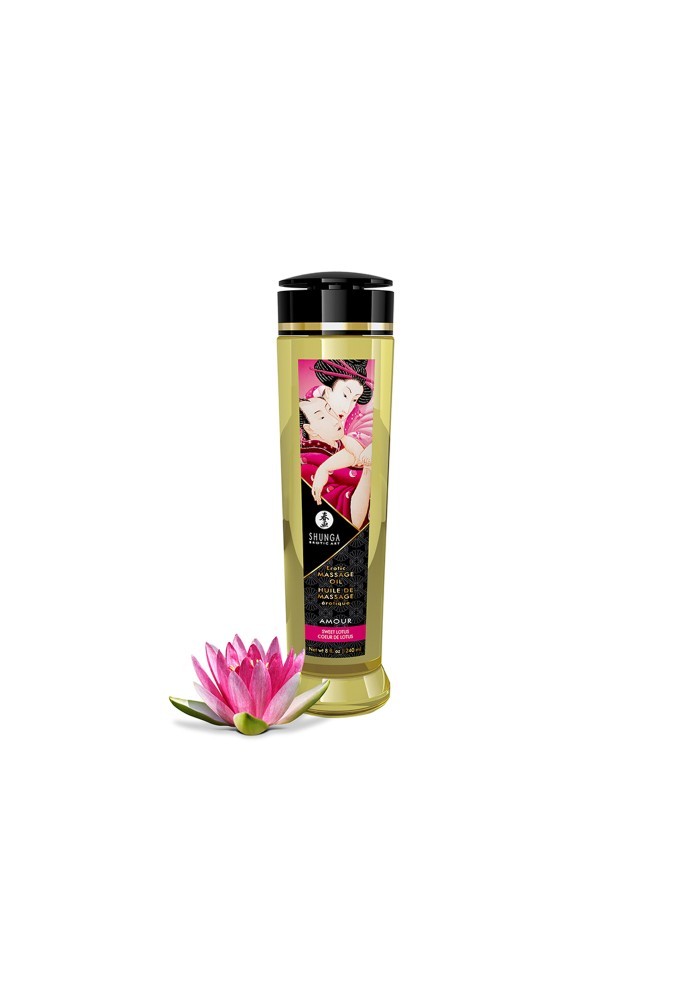 Huile de Massage Erotique - Coeur de lotus