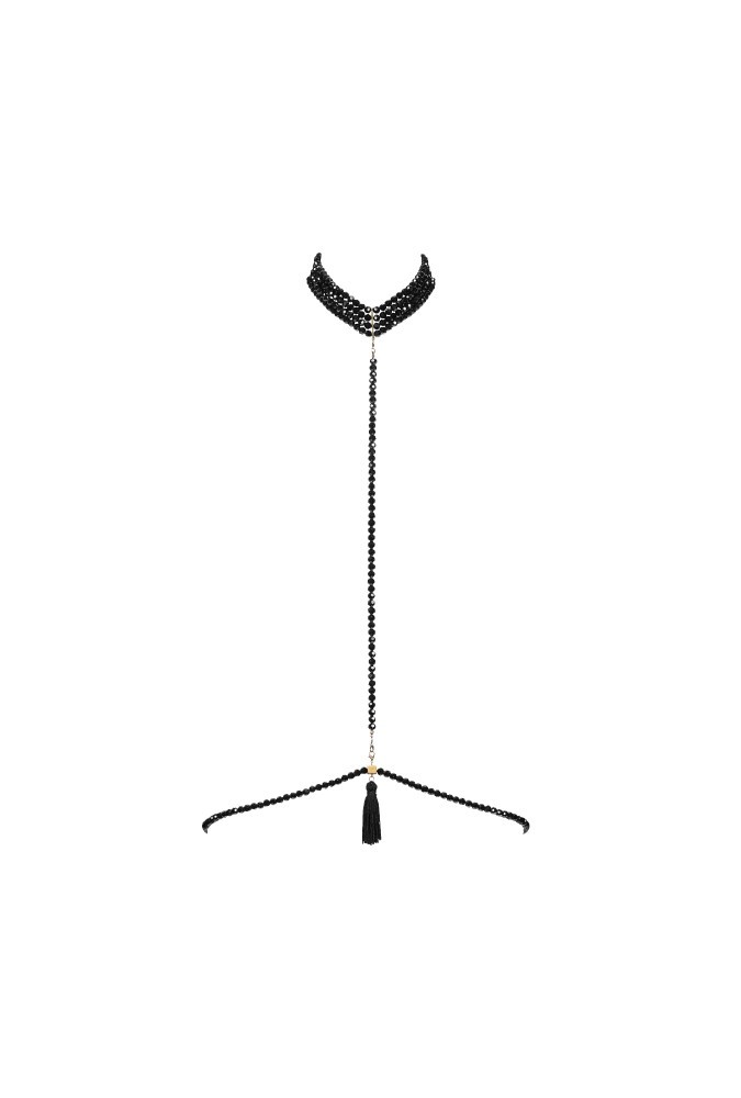 Jet pearls harness - À ton cou - Les Romantiques - Black