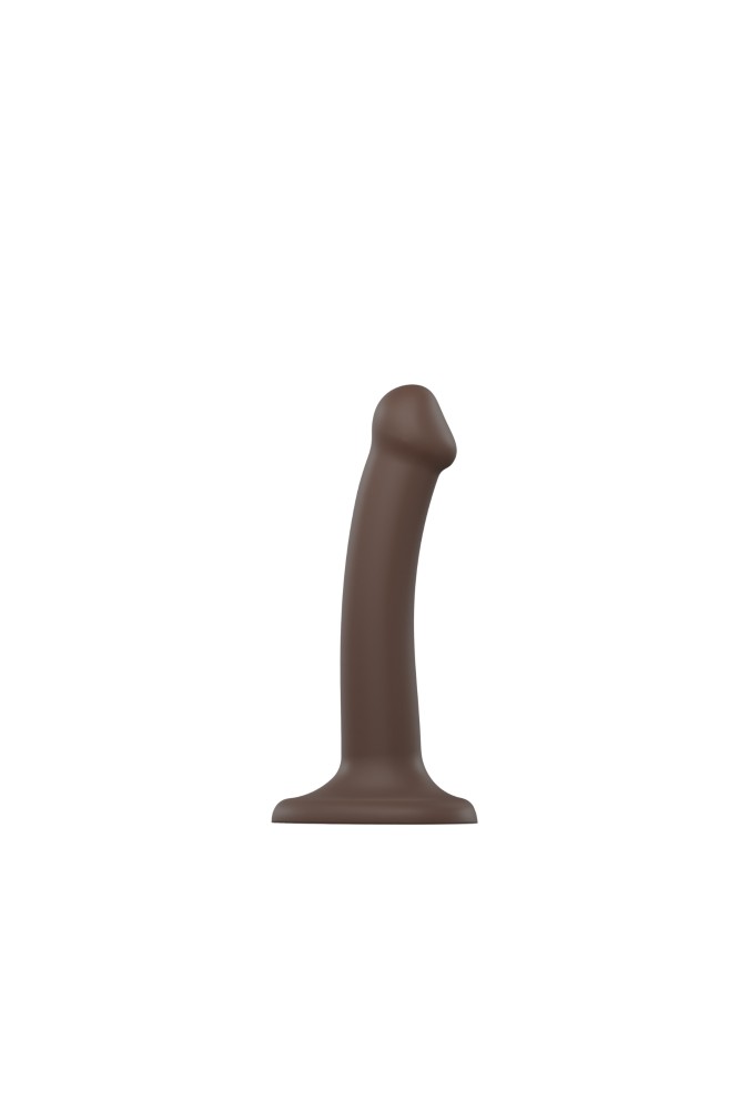 Dildo dual density - Semi-realiste bendable - Marron