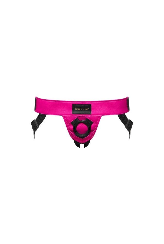 Leatherette harness - Curious - Pink