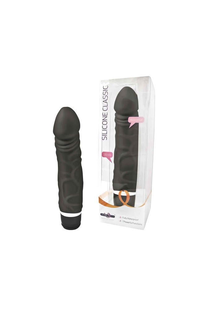 Silicone Classic - Vibromasseur réaliste - Noir