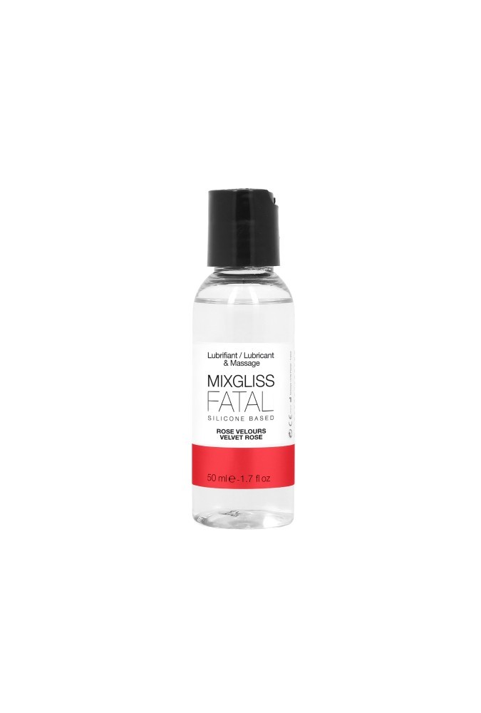 Mixgliss silicone - Lubrifiant et massage - Parfumé - Rose velours - 50 ml