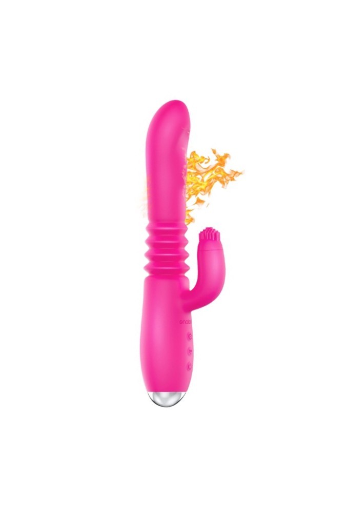 Idol Plus - Rabbit Chauffant & Extensible avec Stimulateur Rotatif - Rose