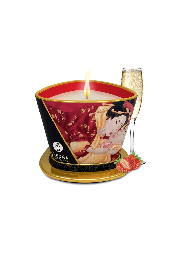 Bougie De Massage - Vin pétillant & Fraise - 170 ml