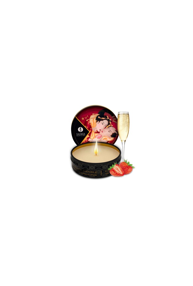 Bougie De Massage - Vin pétillant & Fraise - 30 ml