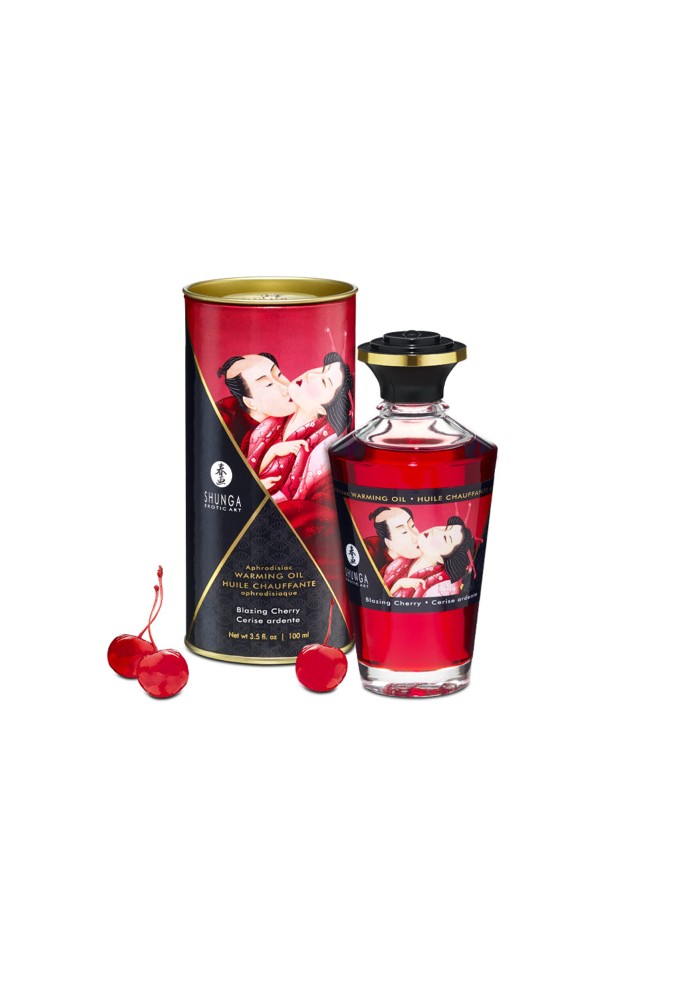 Huile de massage Chauffante Aphrodisiaque - Cerise